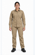 Khaki institucional - juego vaquero gabardina de 9 oz para hombre y mujer
